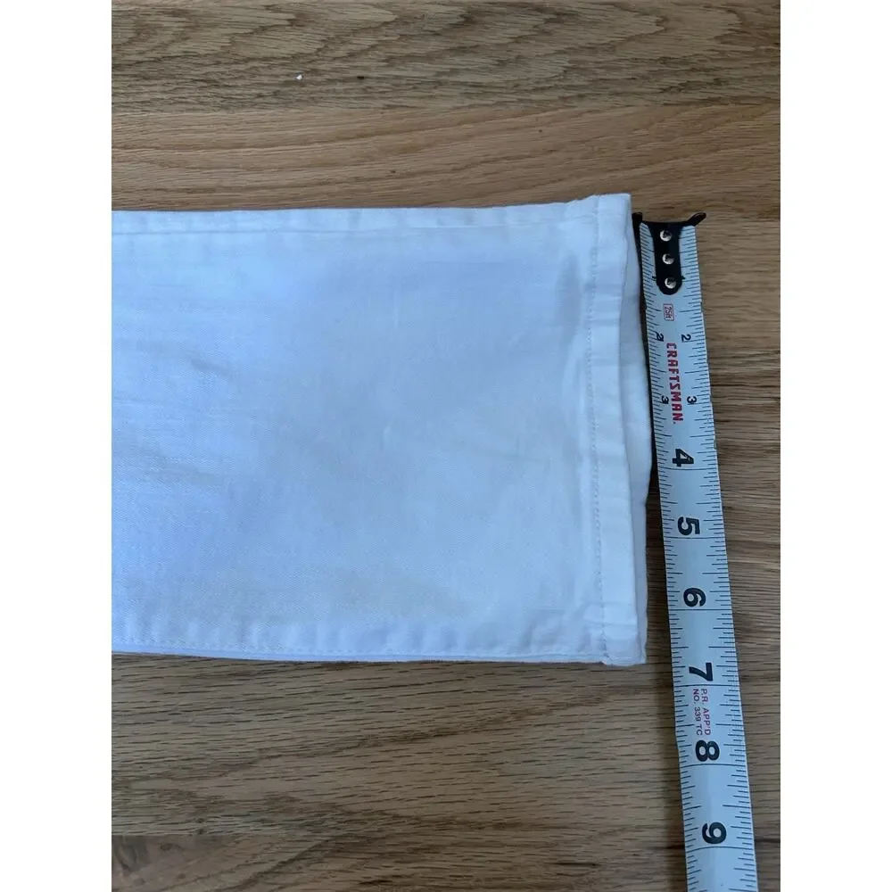 Frame Le Crop Mini Boot Cut White Denim JEANS Size 26 x 32 Stretch‎ Womens - Picture 10 of 11